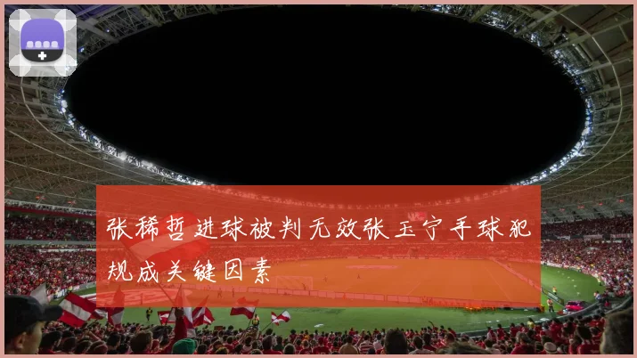 张稀哲进球被判无效张玉宁手球犯规成关键因素